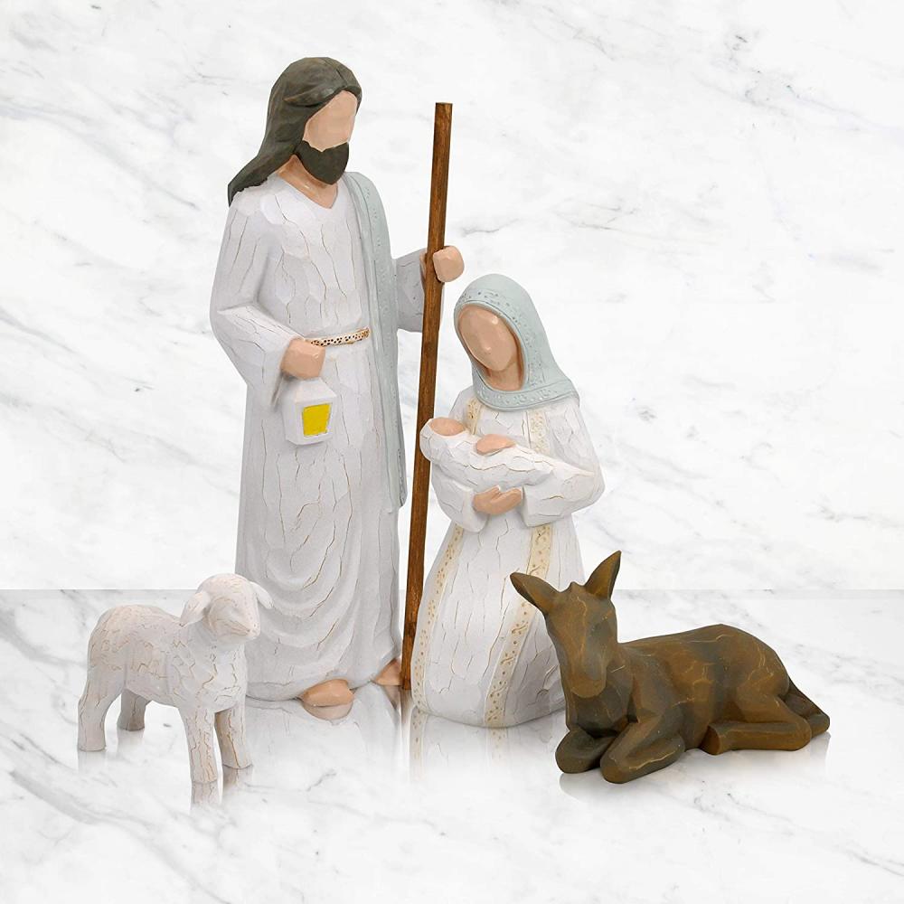 Mary Hold Baby Jesus, Donkey และ Lamb