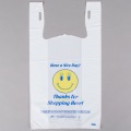 White Color Smiley T-shirt Bag with Printing