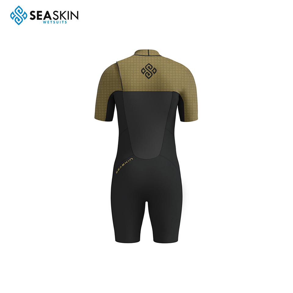 Seaskin 2mm bahar takım elbise ön göğüs erkekler wetsuit