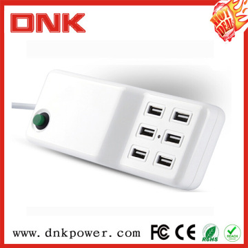 72W 6 Port Multi Trave USB 3.0hub Adaptor Charger