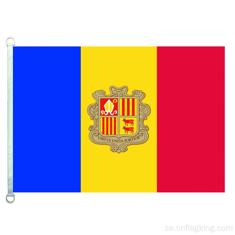 Andorra nationella flagga 100% polyster 90 * 150 CM Andorra banner