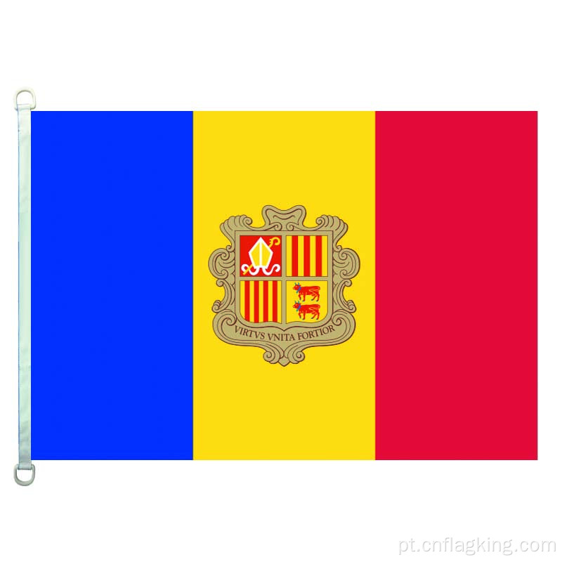 Bandeira nacional de Andorra 100% polyster 90 * 150CM Bandeira de Andorra