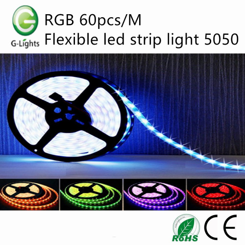 RGB 60pcs / M linh hoạt ánh sáng dải 5050