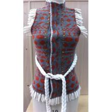 Women\'s Intarsia Fahion Top sweater With Metal Studs