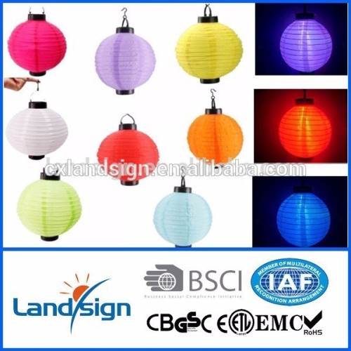 Cixi landsign rechargeable battery silk+plastic XLTD--200 solar chinese lanterns