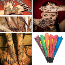 30g Natural Henna Temporary Cone Waterproof Tattoo Ink Indian Tattoo Inks Body Tattoo DIY Painting Drawing TSLM1