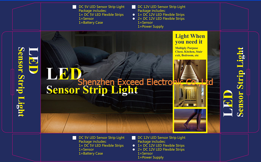 Body Sensor Led Bed Light