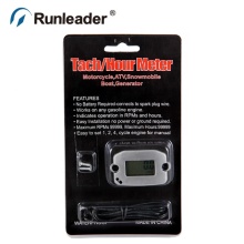 LCD Inductive Hour Meter & RPM Tachometer for Jet Skis, Motorcycles, Snowmobiles, Lawn Mowers, and Aerators