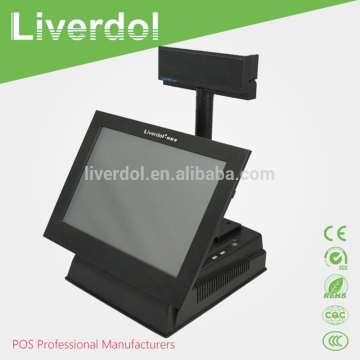 15 Inch Touch Pos Machine Financial Equipment with VFD Customer Display
