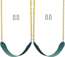 66\" Heavy Duty Chain Plastic Coated EVA Flat Swing - 2 Pack Outdoor Playground Equipment