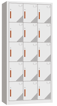 15 doors knockdown steel cabinet