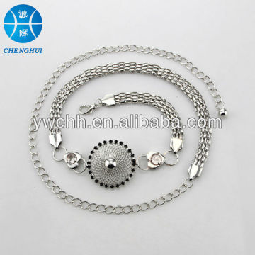 silver clothing women metal chain belt waist chain chain belt for women