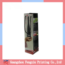 China Supplier customized popular wholesale paper wine bottle carrying gift bag
