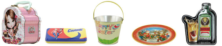 Cute Bowl Shaped Chocolates Candy Tin Box for Sweet Skittles Packing