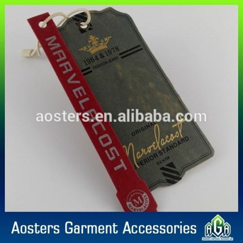 custom high quality Kraft paper swing tag for jeans