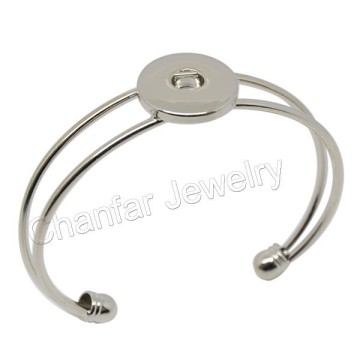 Metal blank Snap button bangle wholesale