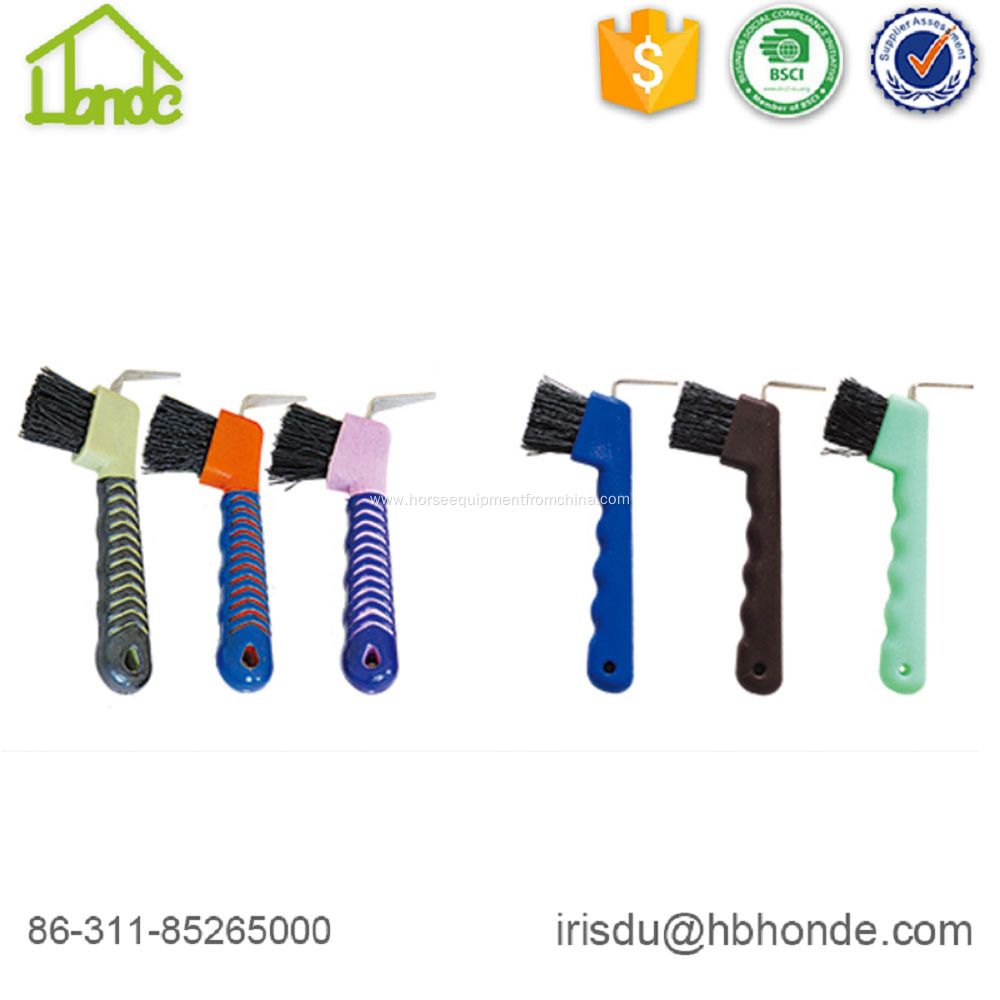 Plastic Horse Hoof Pick with Brush