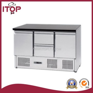 Granite top direct cooling refrigerated counters for saladette