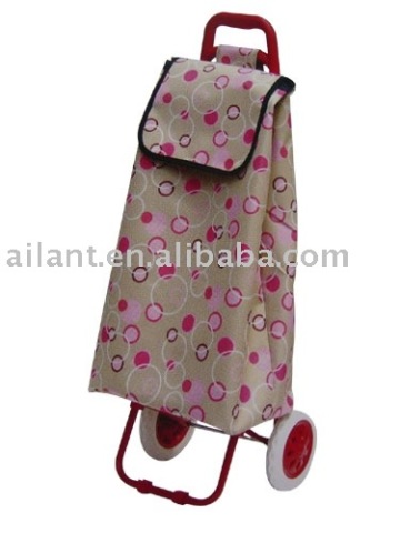 Colorful fabric trolley bag