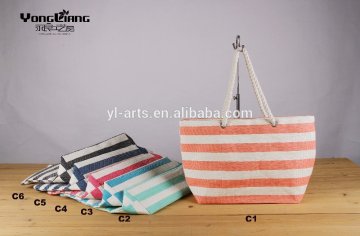 new product fashion stripe paper cloth shoulder bag