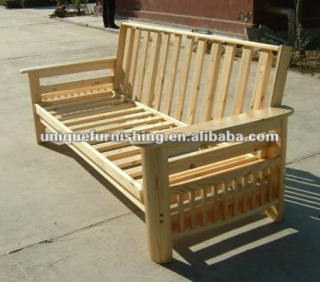 pine wood futon sofa bed frame