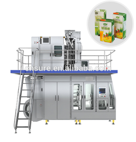 6000 CPH Automatic Juice Aseptic Carton Filling Machine Beverage Aseptic Packing Machine