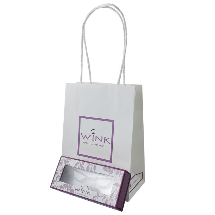 White Customized Small Gift Paper Tote Bag