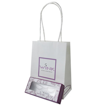 Customized embossed paper bag with handle