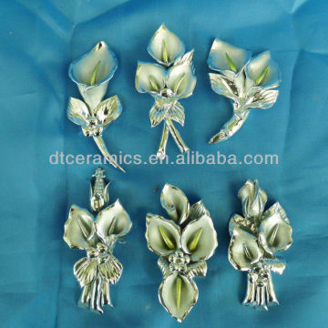 porcelain silver calla flower
