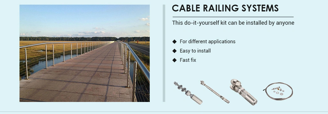 Stainless Steel Cable Railing Fitting for Wire Rope System