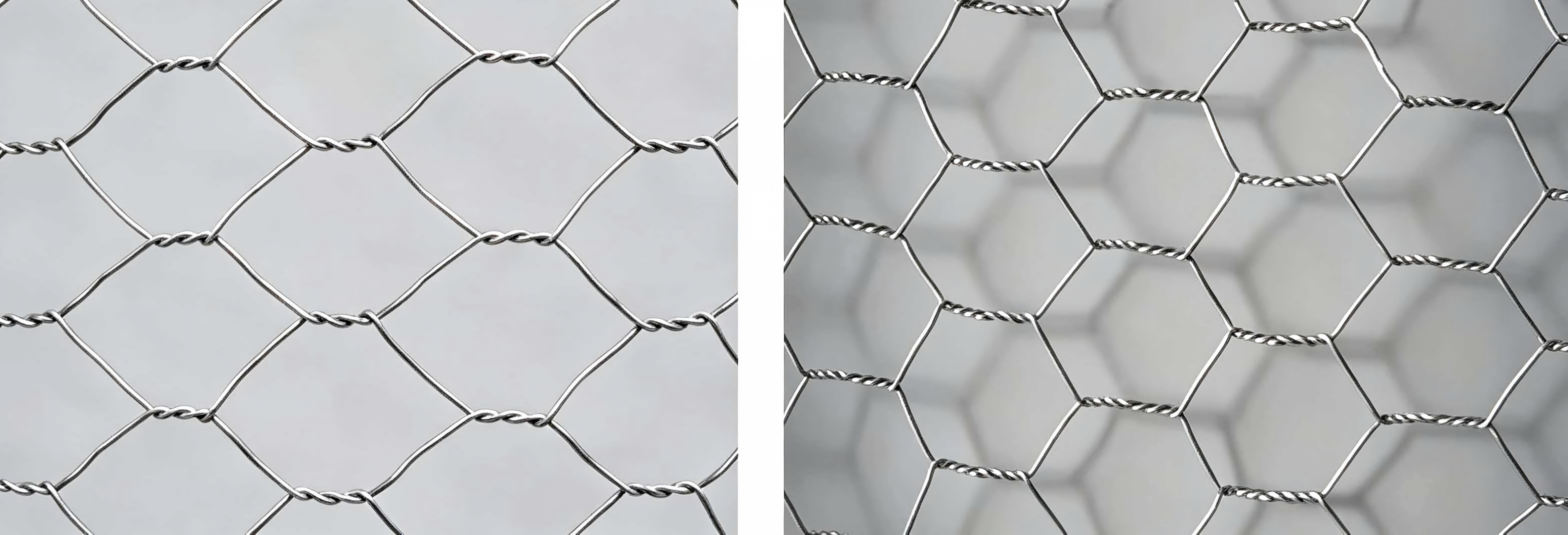 torsión de malla de alambre hexagonal twist Hexagonal wire mesh