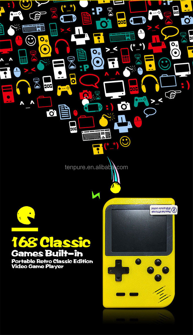 Factory Price Retro Game Console Portable Classic Mini Game Console 8 Bit 168 Game Console Player