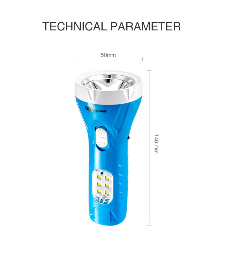 4-detail-Rechargeable LED Flashlight Torch with Side Light and Built-in Charger-9053B 4-detail-Rechargeable LED Flashlight Torch with Side Light and Built-in Charger-9053B