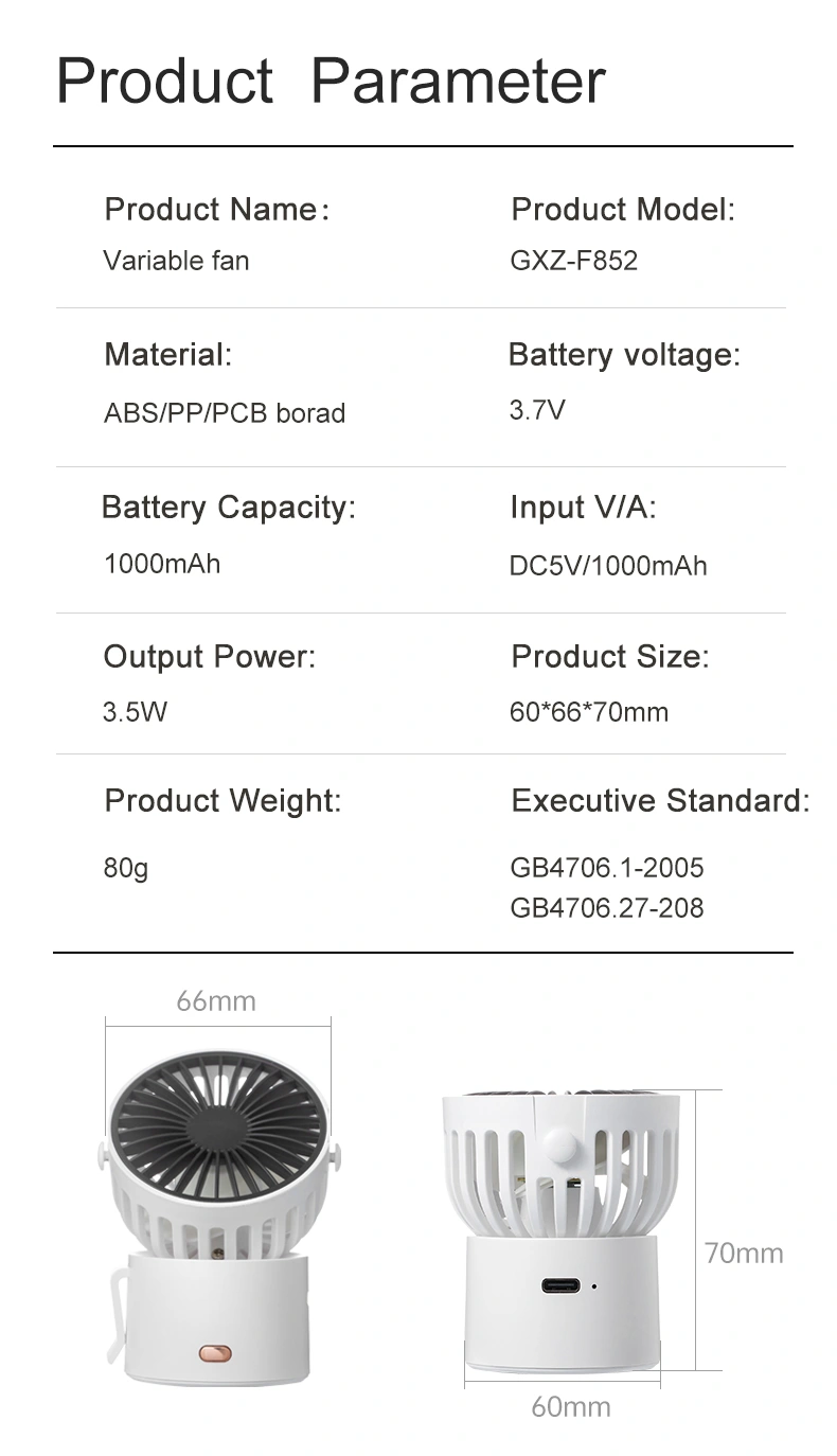 OEM Travel Portable Battery Charging Centrifugal Mist Fan with Water Handheld Desktop China USB Mini Fan