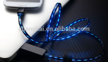 Visible flowing Cable with Micro USB,Black