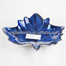 wholesale leaf glass dishes and charger plates colorful mini bowl