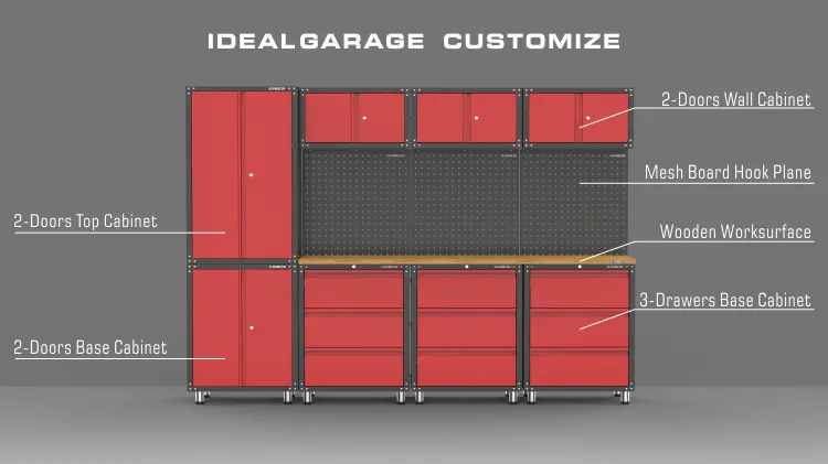 Kinbox 12 Pieces Metal Garage Furniture Locker Tool Cabinet for Home Garage Supplier