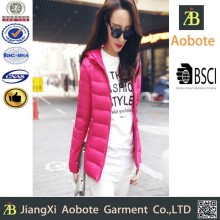 2015 European Woman Short Pure Color Short Duck Down Jacket