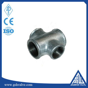 galvanized/black color malleable iron equal cross pipe fitting