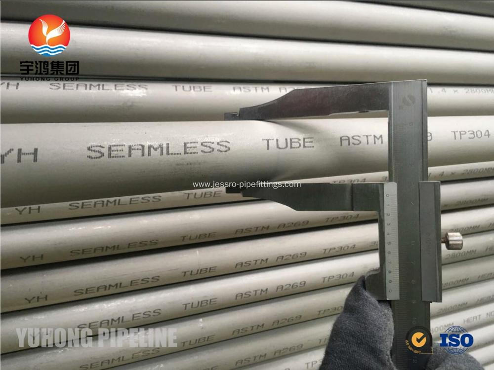 ASTM A269 TP304 Steel Tube 100% Eddy Current Test & Hydrostatic Test