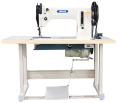 Máquina de coser de mechones de alimentación pesada de doble aguja de aguja e inferior