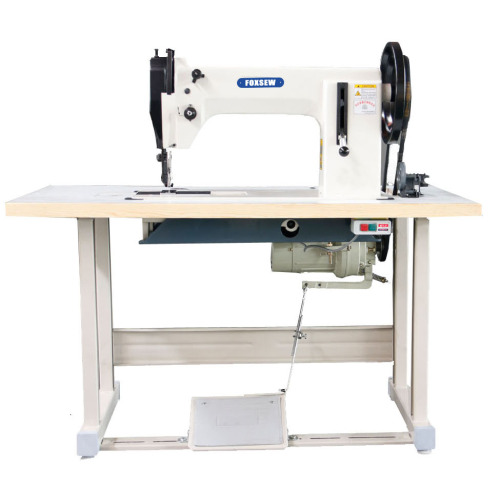 Máquina de coser de mechones de alimentación pesada de doble aguja de aguja e inferior