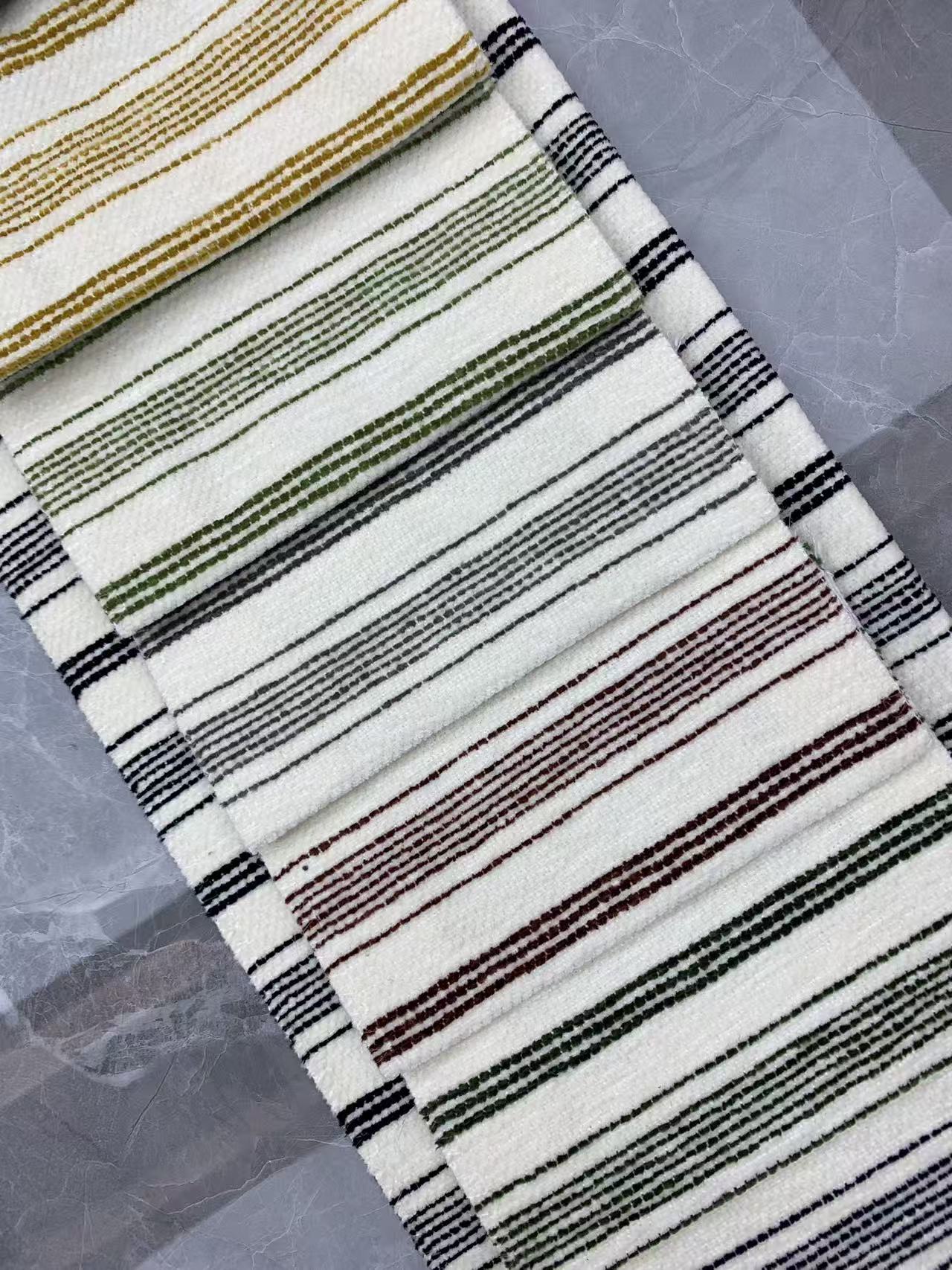 پارچه شنل راه راه برای مبل Striped Chenille Fabric for Sofa
