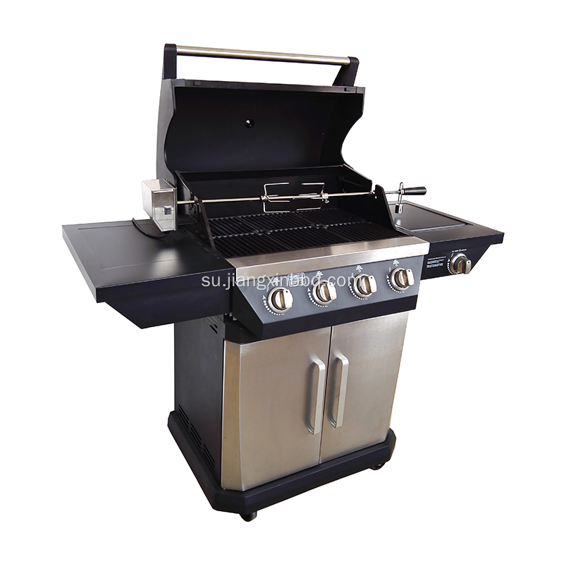 Listrik stainless steel DELUXE BBQ Rotisserie nyiduh