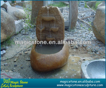 outdoor rock stone fountains