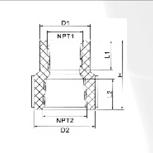 BS4346 Alimentation en eau Upvc réduisant la prise de filetage femelle