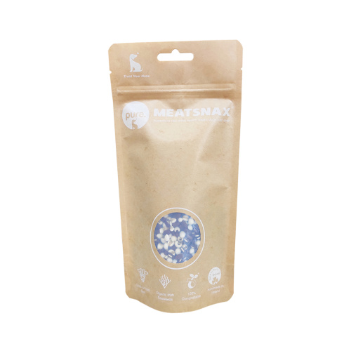 Biodegradable Standup Pet Food Packaging Bag with Window