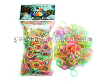 Fashion glow in the dark loom band crazy loom bands wholesale