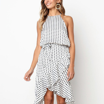 Style Asymmetrical Sleeveless Fashion Casual Dresses