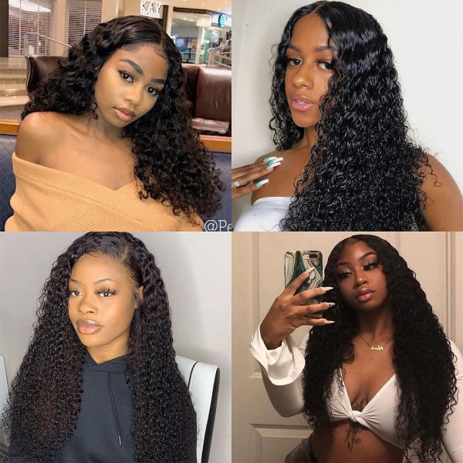 Cuticle Aligned Brazilian curly 100% Human Swiss HD Transparent 5x5 Lace closure Glueless raw Hair Wig for Black Women